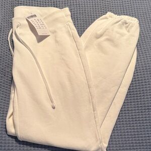 brandy Melville off White Drawstring Sweatpants nwt